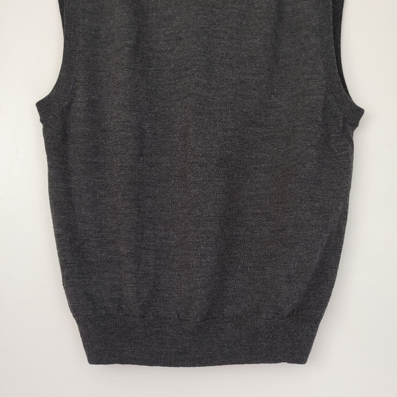 Pronto Uomo Knit Sweater Vest Argyle Size Large Wool Blend - Picture 10 of 11